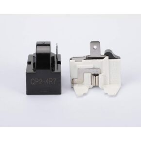 Wilsnsun RL QP2-4R7 PTC Starter Relay and 6750C-0005P 6750C-0004R Refrigerator Overload Protector, Refrigerator Compressor, (2 Pieces)