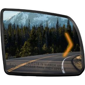 Passenger Side Heated Mirror Glass Fit for Toyota Sequoia Tundra 2008-2017 Replace 87903-0C030, Right Side Rear View Mirror with Mounting Bracket and Turn Signal Lights