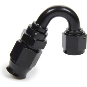 FRAGOLA Fitting, Hose End, Race-Rite, PTFE Hose, 150 Degree, 8 an Hose to 8 an Female, Swivel, Aluminum, Black, Each (2515008)
