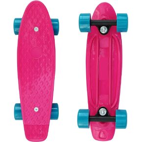 17x5 Inch Mini Skateboard with Top Design, Mini Cruiser Skateboard for Beginners with ABEC-7 Bearing and Soft PU Wheels …