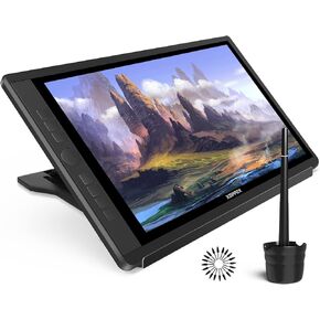 Drawing Tablet with Screen, 15.6'' XOPPOX Graphics Drawing Monitor Pen Display with 1080P Full Laminated Screen,Tilt 8192 Levels Battery-free Stylus,Adjustable Stand,Compatible for Window/Mac
