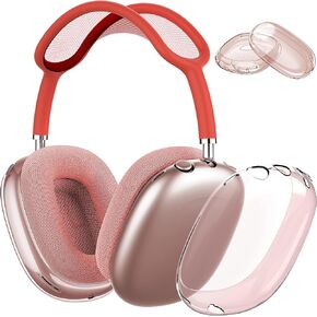 NIUTRENDZ Clear Case for AirPods Max Case Cover Soft TPU Protective Ear Cups Covers Accessories【Anti-Fingerprint, Anti-Scratch & Anti-Dust】 (Glitter)