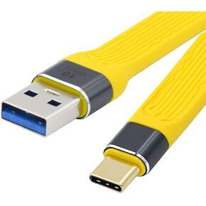 NFHK Right Angled USB4 Extension Cable 13cm Slim Flat Male to Female 40Gbps with 240W Power and 8K@60Hz Video