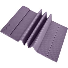 Numu Foldable Yoga Mat with Yoga Carrying Strap - Nonslip, Lightweight, and Portable 1/4" Inch Thick Workout Exercise Mat - Perfect for Easy Storage and Travel