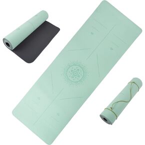 Non-Slip Yoga Mat with Alignment Marks – Lightweight Exercise Mat with Carry Strap for Home Workout or Travel by Wakeman Outdoors