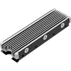 مبددات حرارة NVMe لـ M.2 2280mm SSD تصميم تبريد مزدوج الجوانب (فضي)