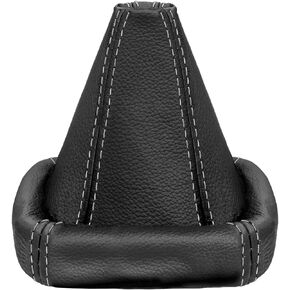 L & P Car Design Shift Boot Cover Genuine Leather Compatible with VW Golf 2 MK2 3 MK3 Passat MK3 Polo MK3 for Jetta MK2 MK3 Manual Transmission Black