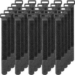 Pasow Adjustable Cable Ties Organizer Fastener with Plastic buckle (12Inch Pack of 25)