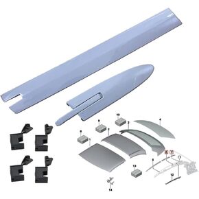 Convertible Roof Molding Fits for 2007-2019 BMW M3 M4 328i 335i 428i 430i 435i 440i E93 F33 F83 Replacement Number# 54377184037,54377184038,54377187747 (Left, Right, Middle and Rear 10-Piece Set)