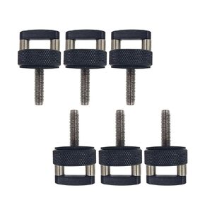 Black Hard Top Bolts Quick Removal Fastener Thumb Screw Nuts Tie-Down Enhanced D-Rings for Compatible Jeep Wrangler TJ JK 2007-2022(6 PCS)