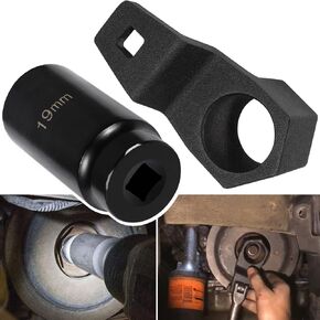 77080 Harmonic Balancer Socket Tool 19mm Fits for Honda Use with 1/2" drive & 50mm Crank Pulley Wrench Holder Crankshaft Pulley Removal Tool Fits for Honda Acura