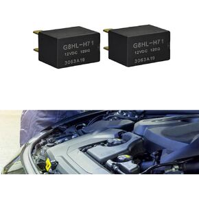 2 PCS 4 Pin Automotive AC Relays, 4.8W Durable Vehicle Relays Accessories, Micro Iso Car Relay Replacements Compatible with Honda Accord Civic Odyssey CR-V OEM #G8HL-H71 (Black)