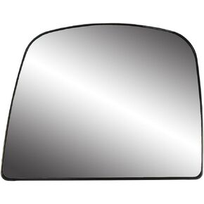 Driver Side Heated Mirror Glass w/backing plate, GMC Savana Full Size Van, Chevy Express, 5 11/16" x 71/4" x 8 3/8" (top lens)