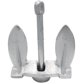 MarineNow Silver Painted Cast Iron Navy Anchor