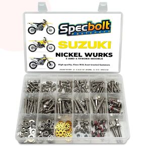 Specbolt Fasteners: Nickel Wurks Bolt Kit Suzuki RM/RMZ 125 250 450 RM65 RM80 RM85 RM100 RM125 RM250 RMZ250 RMZ450 60 65 80 85 100 RM-Z250 RM-Z450