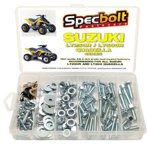 120pc Specbolt Suzuki LT250R Quadzilla ATV Bolt Kit for Maintenance & Restoration OEM Spec Fasteners Quadracer LT500R LTR250 LT 250 500 R