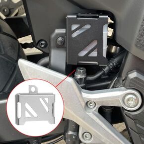 Motorcycle Rear Brake Pump Fluid Tank Oil Cup Reservoir Guard Cover Protector Compatible With Honda CBR500R CB500X CB500F CBR400R CB400F CB400X 2019 2020 2021 2022 (Black)