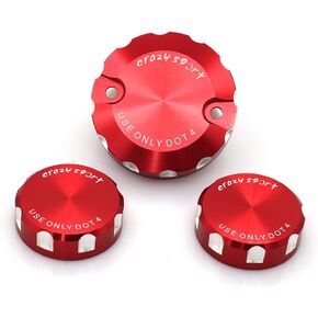 Front & Rear Brake Clutch Reservoir Cover Fits For DUCATI 959 899 1299 1199 Panigale V2 V4 Superleggera Cap Oil Tank Cup Motorcycle Accessories (Red)