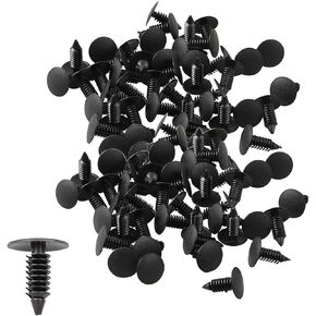 AHOMASH 7mm (1/4") Hole Push Clip Plastic Rivets Fastener Clips for Car Fender Bumper Shield Retainer Auto Body Panel Clips, 200Pcs