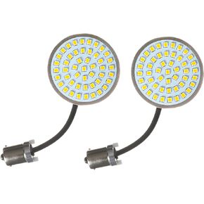 Eagle Lights Generation II 2 inch LED Amber Rear Turn Signals (Rear Turn Signals (1156), No Smoke Lenses) for Harley Davidson Motorcycle Bullet Style