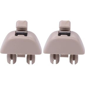 NewYall Pack of 2 Gray Interior Sun Visor Clip Bracket for Audi A6 A7 A8 S6 S7 S8 for VW Passat Polo 2006-2019