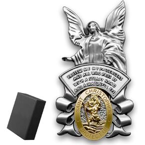 Guardian Angel Visor Clip Saint Christopher Medal for Car Guardian Angel St Christopher Visor Clip