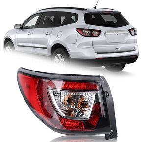 Left Driver Side Rear Tail Light Rear Lamp Compatible for 2013-2017 Chevy Traverse Outer Rear Brakes Lights Assembly 84266019 23301756 GM2804112 W/Bulbs LH