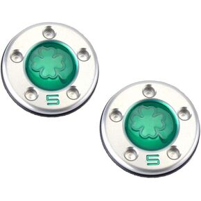 2PCS Golf Replacement Putter Weights with Green Four-Leaf Clover Pattern (5g/10g/15g/20g/25g/30g/35g/40g) Available for Select Newport Studio Design California GoLo Futura X Series Clubs Head