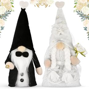 Engagement Gifts for Couples - Bride and Groom Gnomes Gifts for Newly Engaged Couples - Happy Engagement Gifts for Bride, Bride to Be Gifts - Just Engaged Gifts for Her, Friends - Wedding Gifts