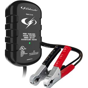 SC1299 Fully Automatic Direct Wall-Plug Battery Maintainer - 800mAh, 12V - For Car, Motorcycle, Lawn Tractor, Power Sport, Marine Batteries