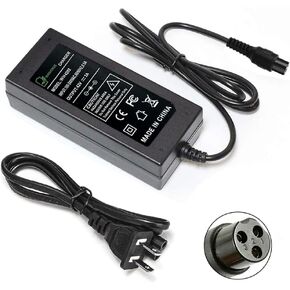 42V 2A Battery Charger for 36V Lithium Battery, Universal Power Supply Adaptor with 8mm 3 Prong Connector