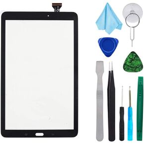 محول رقمي لشاشة اللمس الأصلية باللون الأسود لجهاز Samsung Galaxy Tab A 10.1 - قطع غيار زجاجية لجهاز T580 T585 SM-T580 SM-T585 2016 (لا تشمل LCD) مع مجموعة أدوات + لاصق مثبت مسبقًا in Kuwait