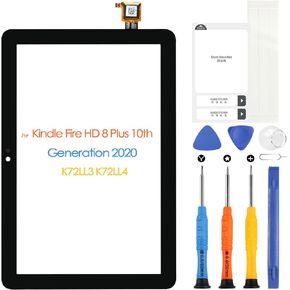 for Amazon Kindle Fire HD8 Touch Screen Replacement for Kindle Fire HD 8 / HD 8 Plus 10th Generation 2020 K72LL3 K72LL4 Digitizer Panel with Tools(Not LCD Display)
