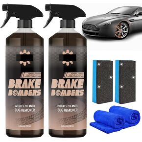 Brake Bomber Wheel Cleaner,Powerful Non-Acid Truck & Car Wheel Cleaner Spray, Perfect for Cleaning Wheels and Tires,Chrome, and Painted Wheels,Automobile Wheel Cleaner (2PCS)