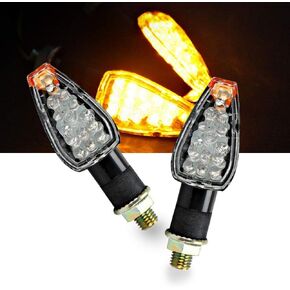 Motorcycle Turn Signals 2pcs LED Rear Turn Signals Amber Turn Signals Universal Fit for Honda Shadow Suzuki Kawasaki Harley Yamaha Ducati Cruiser Bobber Chopper Dirt Bike