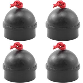 4pcs Cue Chalk Holder Rubber Non Slip Pool Chalk Holders Billiard Cue Tips Chalks Case No-Slip Cue Tip Chalk Billiard Pool Cue Chalk Holder with Cord for Snooker Pool, Black