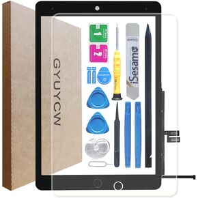 Touch Screen for ipad 9th Gen(2021) Replacement Digitizer Touch Screen,for iPad 10.2 9th Gen A2602 A2604 A2603 A2605+Home Button+Full Repair Kit (Black)