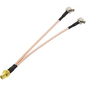 Bingfu 4G LTE Antenna Adapter Splitter SMA Female to Dual TS9 Connector Coaxial Pigtail Cable 6 inch 15cm Compatible with 4G LTE Mobile Hotspot MiFi Router Cellular Broadband USB Modem Dongle Adapter