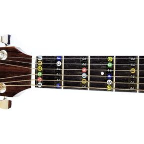 Guitar Fret Stickers- Color Coded- for Fretboard Note Positions