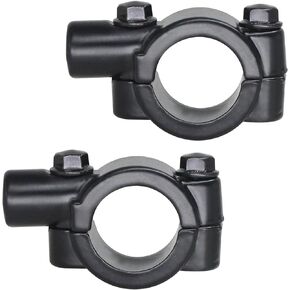 8mm 7/8" Handlebar Mirror Mount Holder Clamp Adaptor Thread Black Fit for Motorcycles ATV Scooter.2Pcs. (8mm 7/8")
