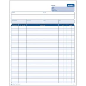 Adams Invoice Unit Set, 8.5 x 11.44 Inch, 2-Part, Carbonless, 100-Pack, White and Canary (NC2812)