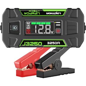J3250 12V Jump Starter Lithium Iron Phosphate (LiFePO4) Car Starter Battery for Upto 9.5L Gas and 7.5L Diesel Engines with 60W Two-Way Fast Charging, Super-Safe and 2000 Cycle Life in Kuwait