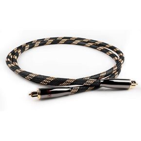 SKW Optical Digital Audio Toslink Cable Home Theater Fiber Optic Male to Male Gold Plated S/PDIF Cables - Copper Connectors, High-Reinforced Transparent Polymer Core, Nylon Braided 3ft (1M)