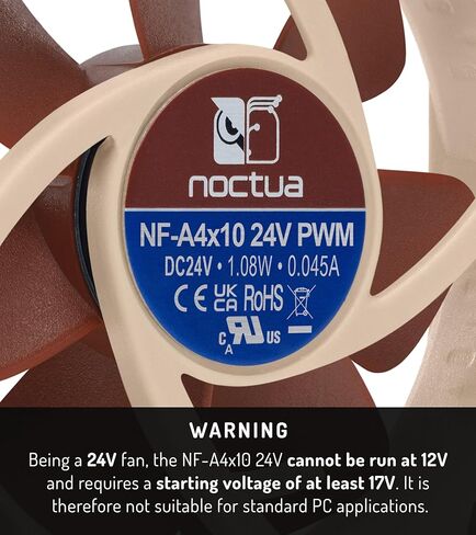 Noctua NF-A4x10 24V PWM, 40mm Quiet Fan for 3D Printers and Other Applications, 4-Pin, 24V Version (40x10mm, Brown) in Saudi Arabia