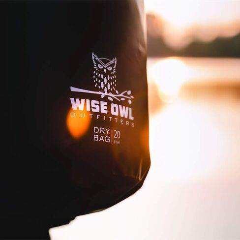 حقيبة ظهر جافة مقاومة للماء من Wise Owl Outfitters - حقيبة مياه سميكة ومتينة للتجديف بالكاياك والتخييم والشاطئ والرياضات الخارجية in Kuwait