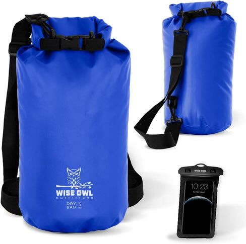 Wise Owl Outfitters Waterproof Dry Bag Backpack - Thick, Durable Water Bag for Kayaking, Camping, Beach and Outdoor Sports in Kuwait