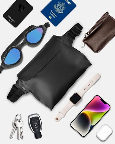 حقيبة هاتف مقاومة للماء من BROTOU، حقيبة كبيرة مقاومة للماء مع حزمة فاني، حقائب جافة لقوارب الكاياك، حقيبة الخصر للشاطئ وركوب القوارب والإبحار والسباحة والرياضات المائية في الهواء الطلق متوافقة مع iPhone 14/13 Pro/11 Pro/XR/XS/X/8 /7 جالاكسي S10 حتى 6.5 ب in Kuwait