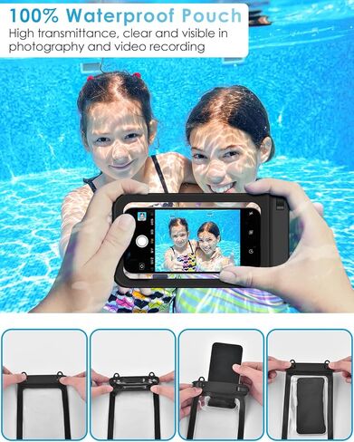 حقيبة هاتف مقاومة للماء من BROTOU، حقيبة كبيرة مقاومة للماء مع حزمة فاني، حقائب جافة لقوارب الكاياك، حقيبة الخصر للشاطئ وركوب القوارب والإبحار والسباحة والرياضات المائية في الهواء الطلق متوافقة مع iPhone 14/13 Pro/11 Pro/XR/XS/X/8 /7 جالاكسي S10 حتى 6.5 ب in Kuwait