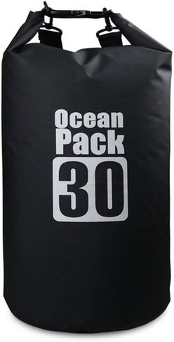 Dry Sack/Waterproof Bag for Boating, Kayaking, Hiking, Snowboarding, Camping, Rafting, Fishing and Backpacking (Black, 30L) in Saudi Arabia