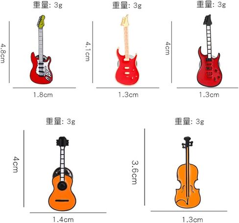 Creative instruments electric guitar violin Ukulele cartoon styling Dripping metal badge Music lover brooch for women and men in Saudi Arabia